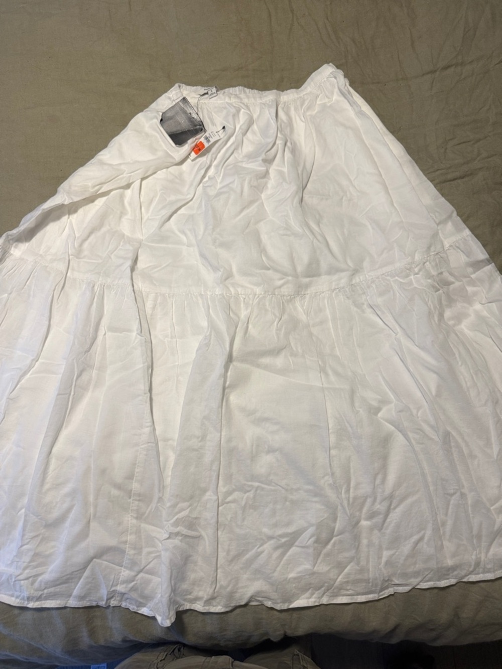 Banana Republic White Tiered Maxi Skirt